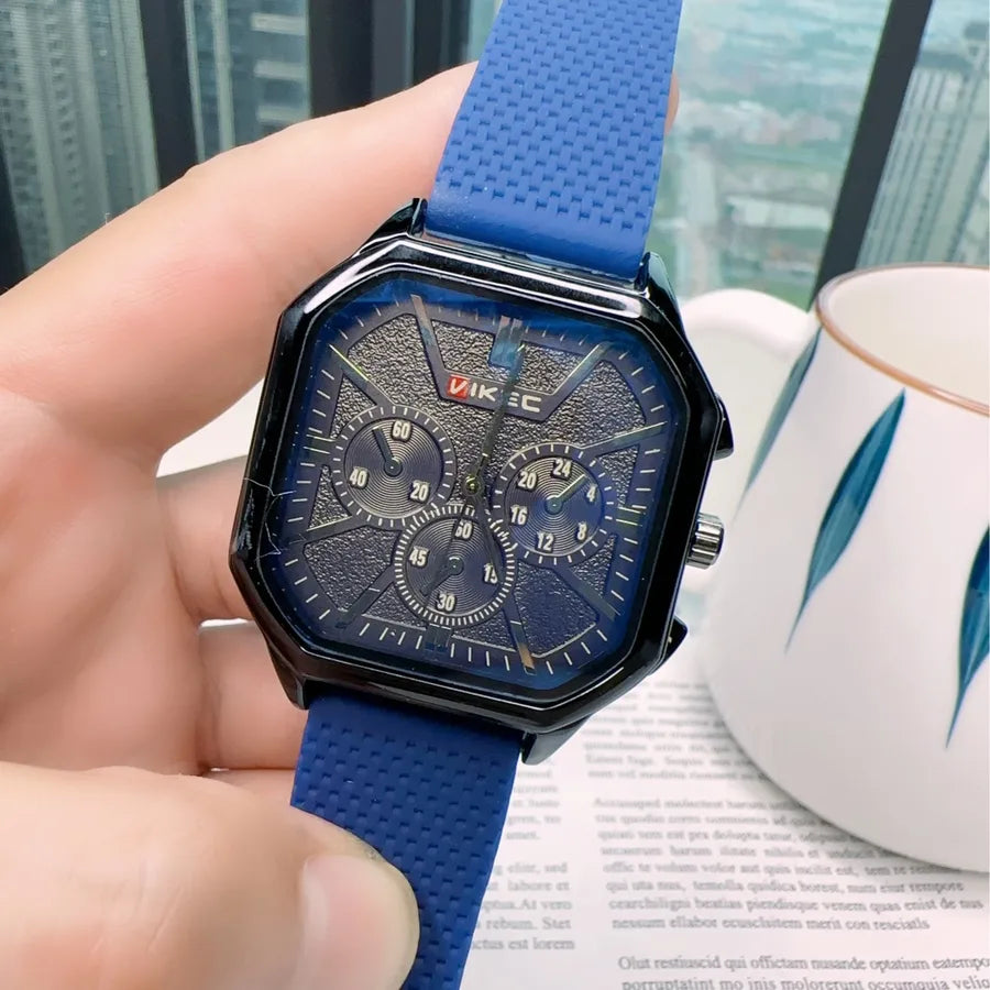 Sport Style Solid Color Buckle Quartz Watch