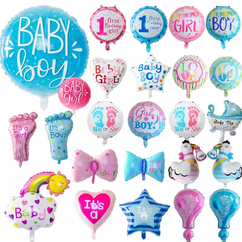 Gender Reveals Party Aluminum Film Ball Gender Male Treasure Female Treasure Bottle Birthday Party Venue Layout Aluminum Film Balloon