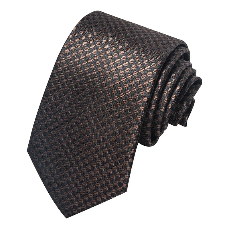 business formal solid color cashew nuts flower polyester yarn men's tie