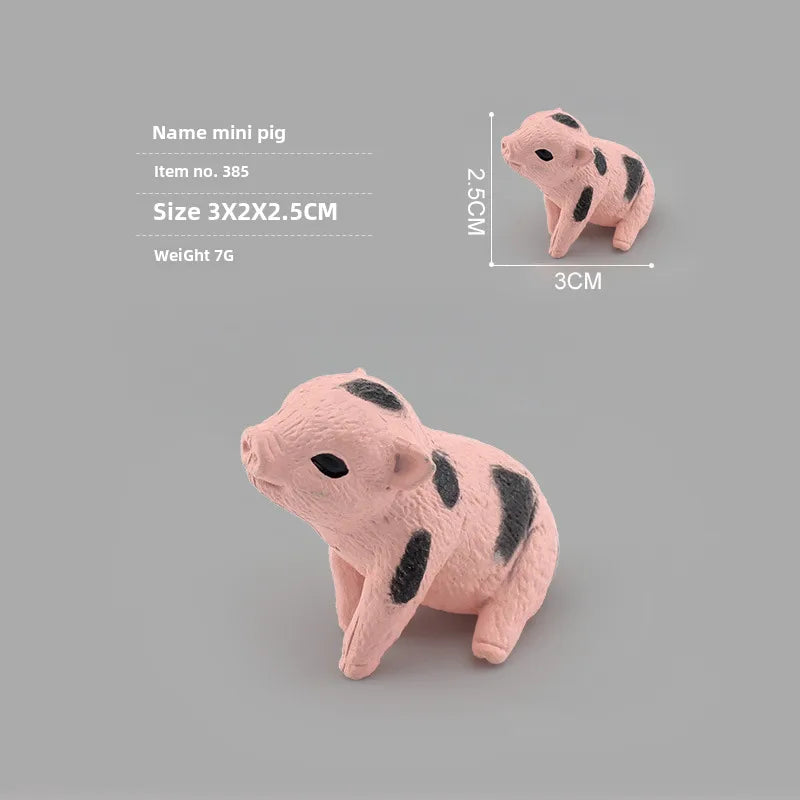 simulation mini farm poultry chicken duck goose cow gold small animal miniature model sand table ornaments wholesale