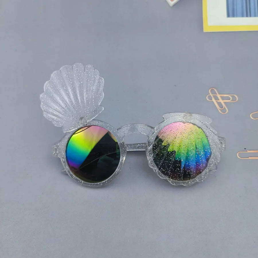Cute Novelty Shell Ac Round Frame Full Frame Kids Sunglasses