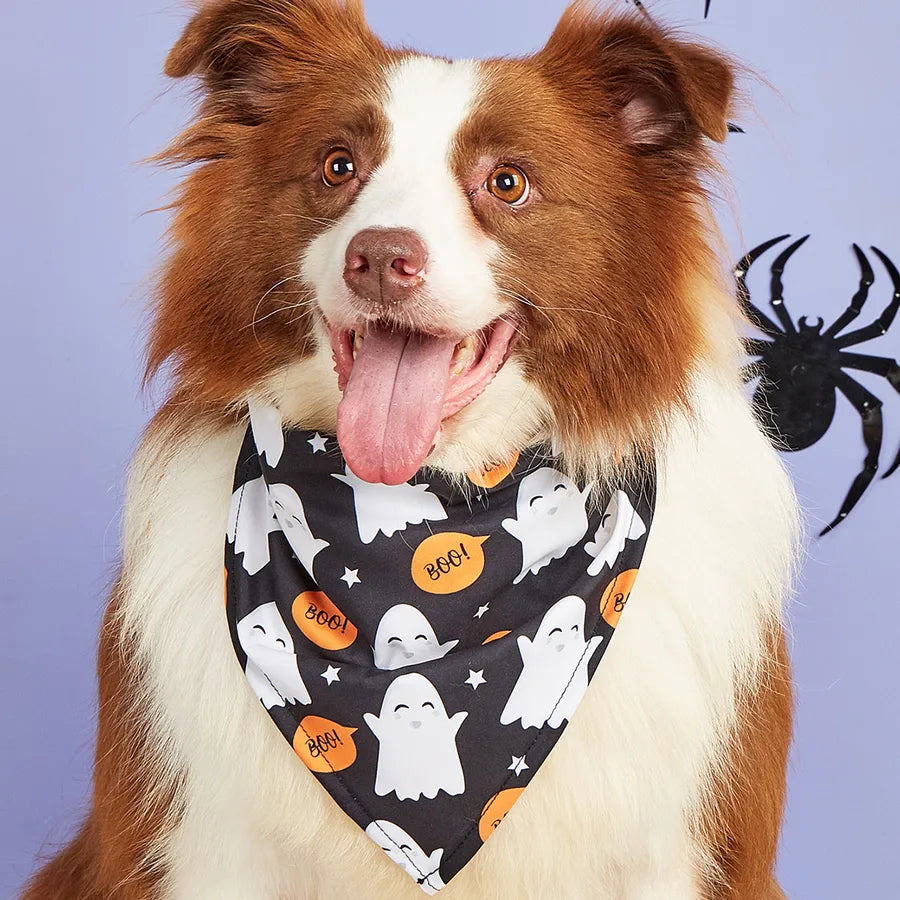 Halloween Pet Costume Saliva Towel High Definition Digital Print Dog Triangular Scarf Pet Decorative Neck Warmer Polyester