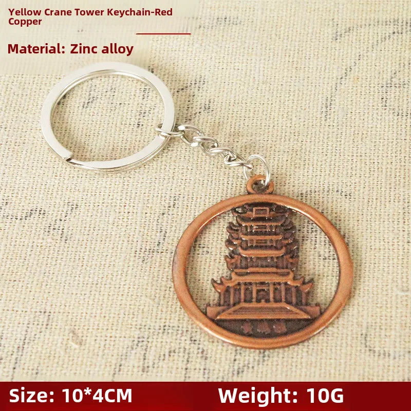 Factory sales metal simulation shell pistol tank aircraft hammer Bell ear spoon keychain uncle souvenir