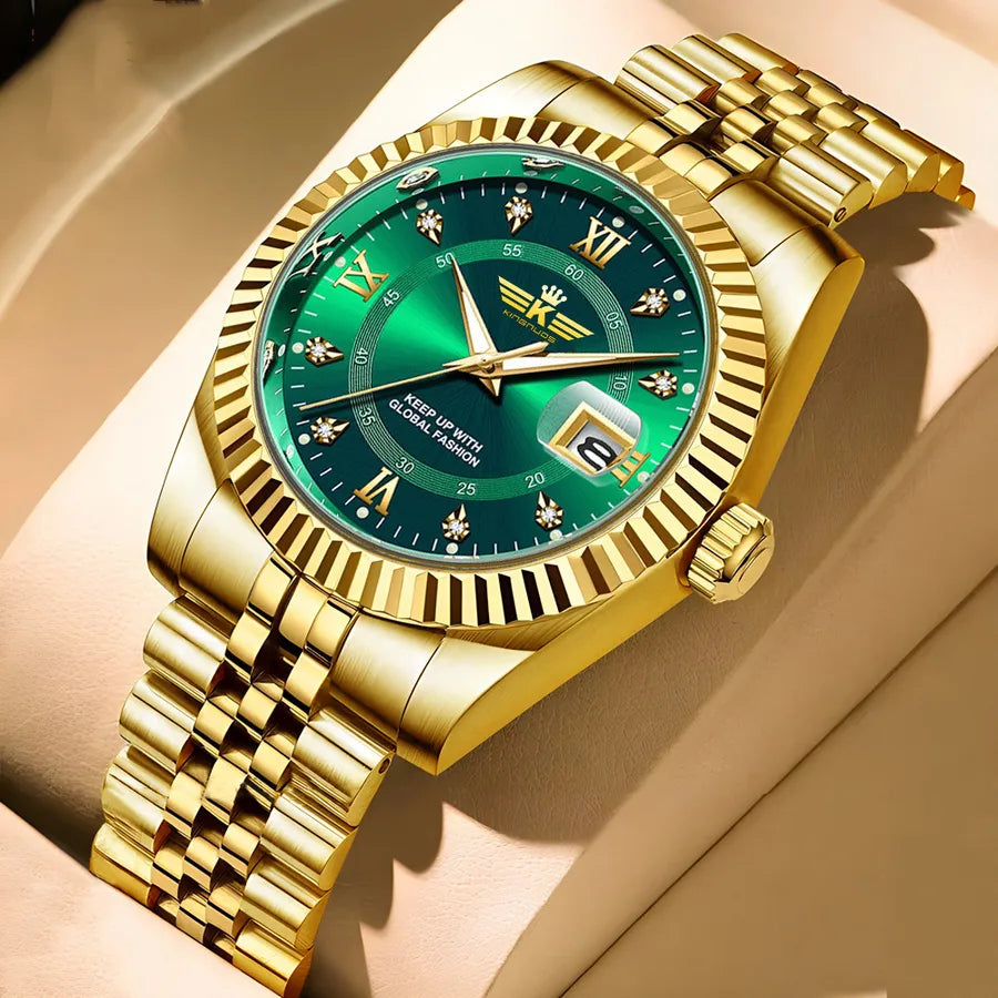 Casual Color Block Double Side Snaps Quartz Watch Men's Watches