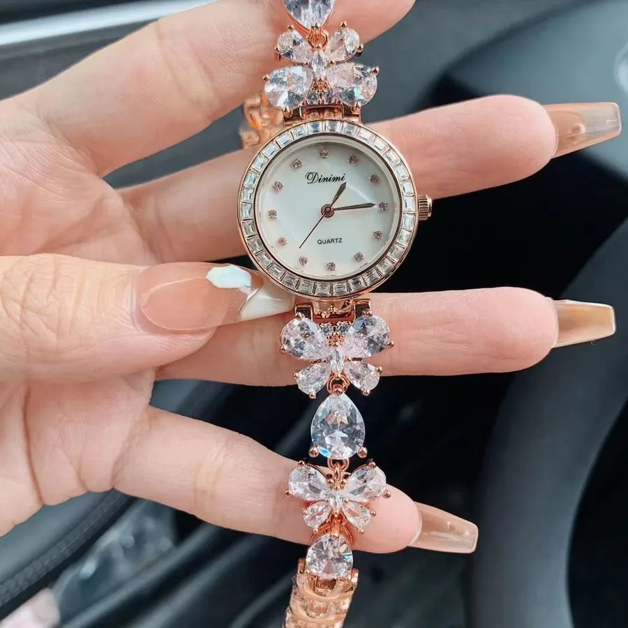 Casual Elegant Lady Solid Color Jewelry Buckle Quartz Watch Women's Watches