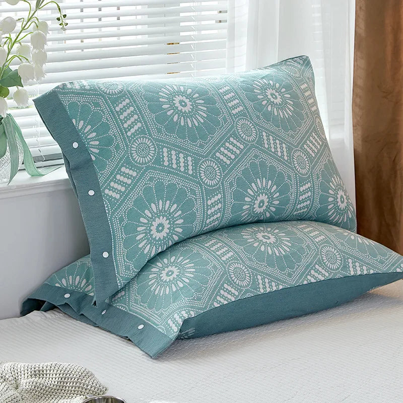 Cotton Gauze Pillowcase One Pack Summer All-inclusive Snaps Household 40x 60cm Latex Pillowcase 48x 74 Pillowcase