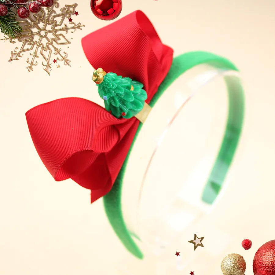 Children's Christmas Party Hairband Cartoon 3D Snowman Santa Claus Accessories Hair Ornaments Festive Butterfly Knot Fabric