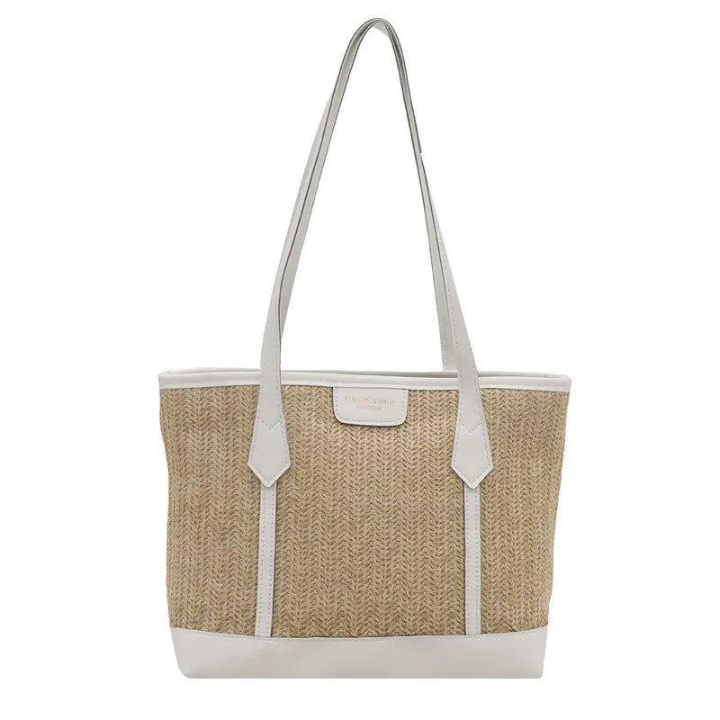 Straw Woven Large-Capacity Fashion Handbag  Summer New Woven Vegetable Basket This Year's Popular Western Style Tote Bag