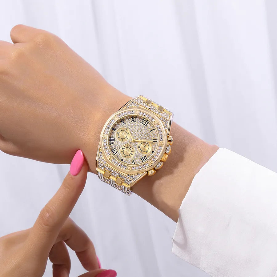 Simple Style Solid Color Double Side Snaps Quartz Women's Watches