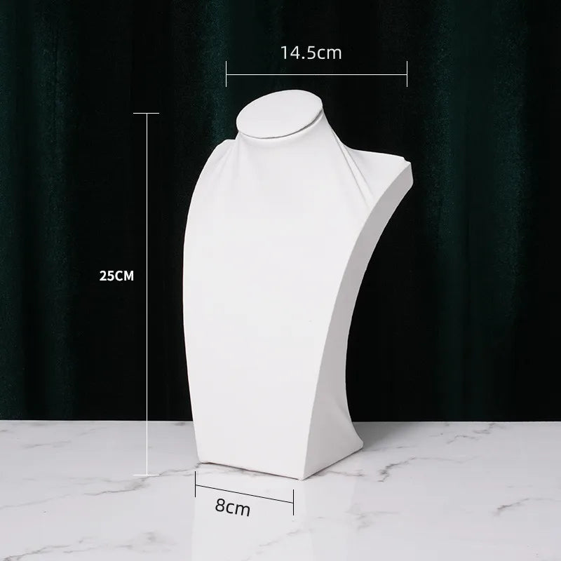 1 Piece PU Wood Simple Style Solid Color Jewelry Display Bust