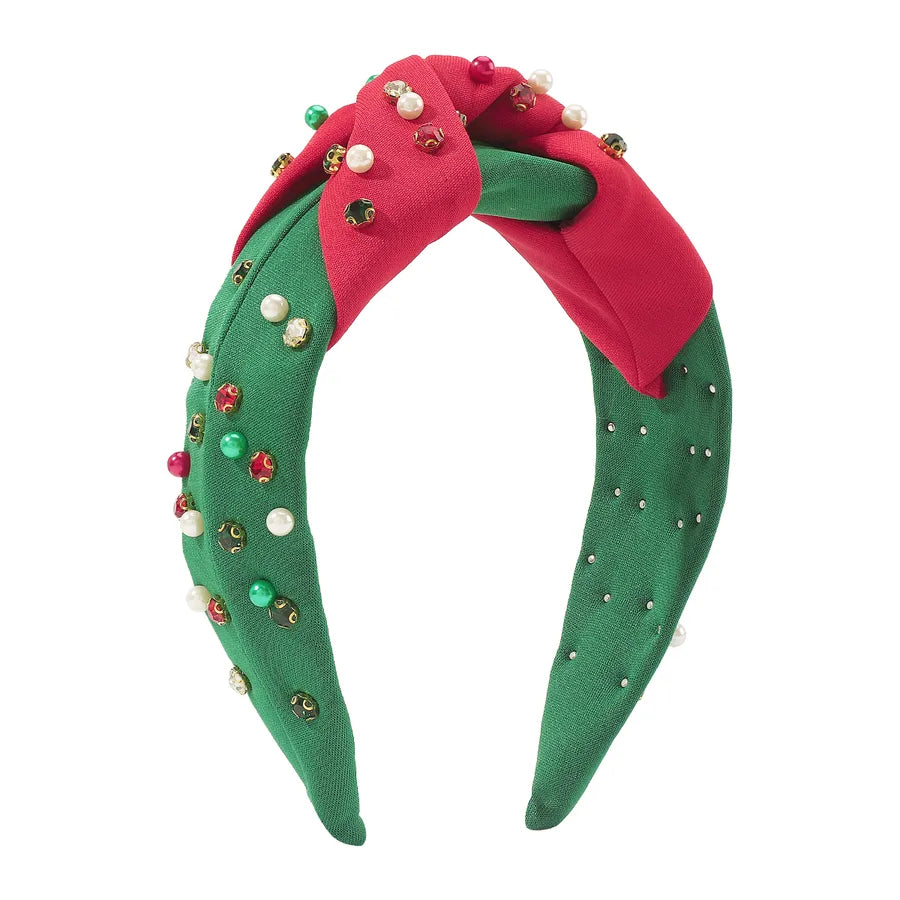 Christmas Modern Style Simple Style Classic Style Women's Geometric Imitation Pearl Rhinestone Hair Band