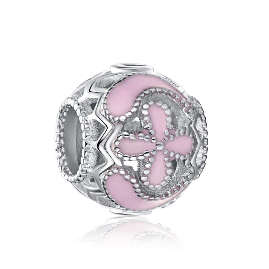 20 PCS/Package Diameter 10mm Alloy Letter Heart Shape Flower Beads
