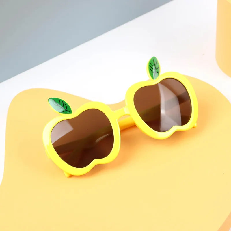 Cute Sweet Apple Resin Oval Frame Full Frame Glasses