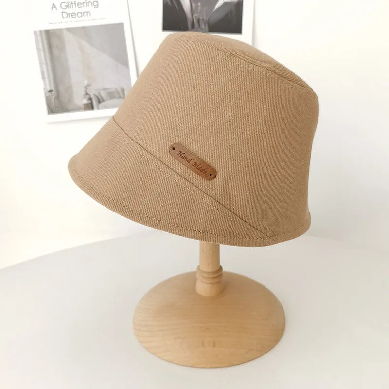 Women's Simple Style Classic Style Color Block Printing Flat Eaves Bucket Hat