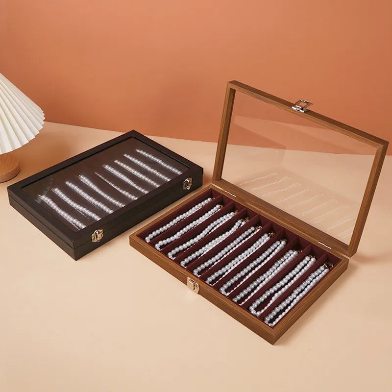 Large Capacity Dustproof Necklace Storage Box Snake Bone Chain Jewelry Display Case Hand Bracelet Earring Organizer Box