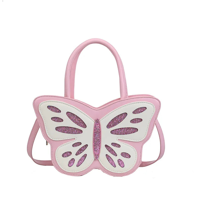 Women's PU Butterfly Cute Butterfly Shape Zipper Crossbody Bag