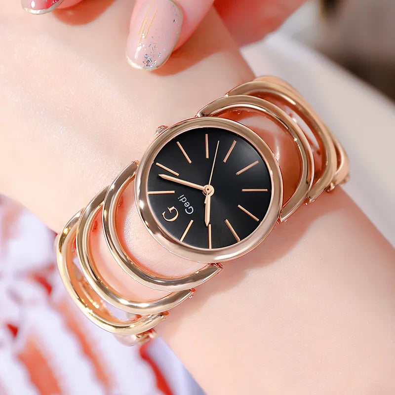 Casual Solid Color Jewelry Buckle Quartz Women's Watches