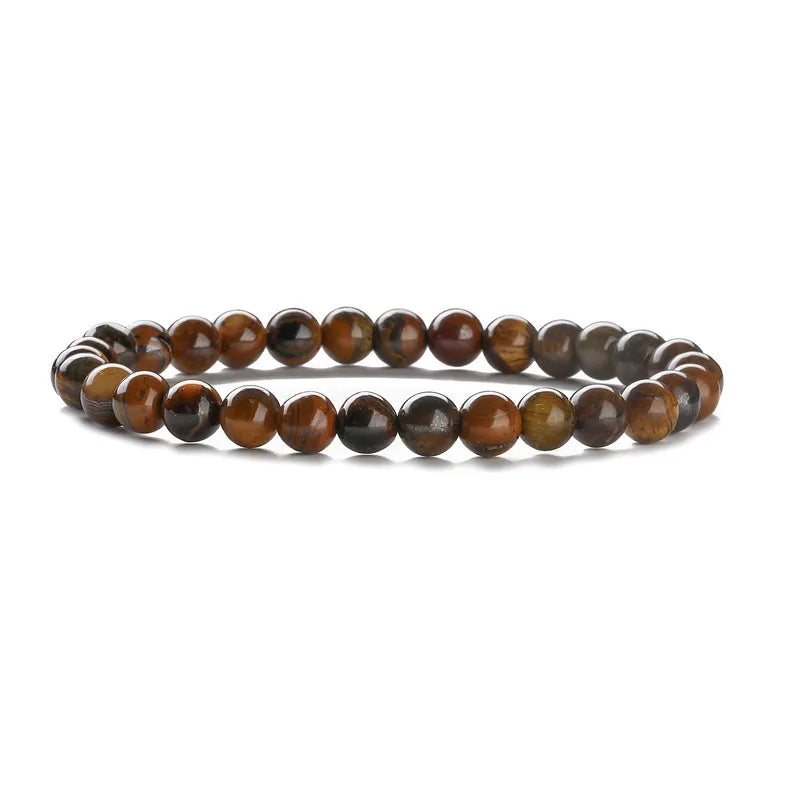 Retro Classic Style Geometric natural stone Tiger Eye black gallstone Bracelets In Bulk