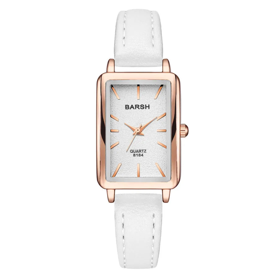fashion rectangle buckle quartz women's watches