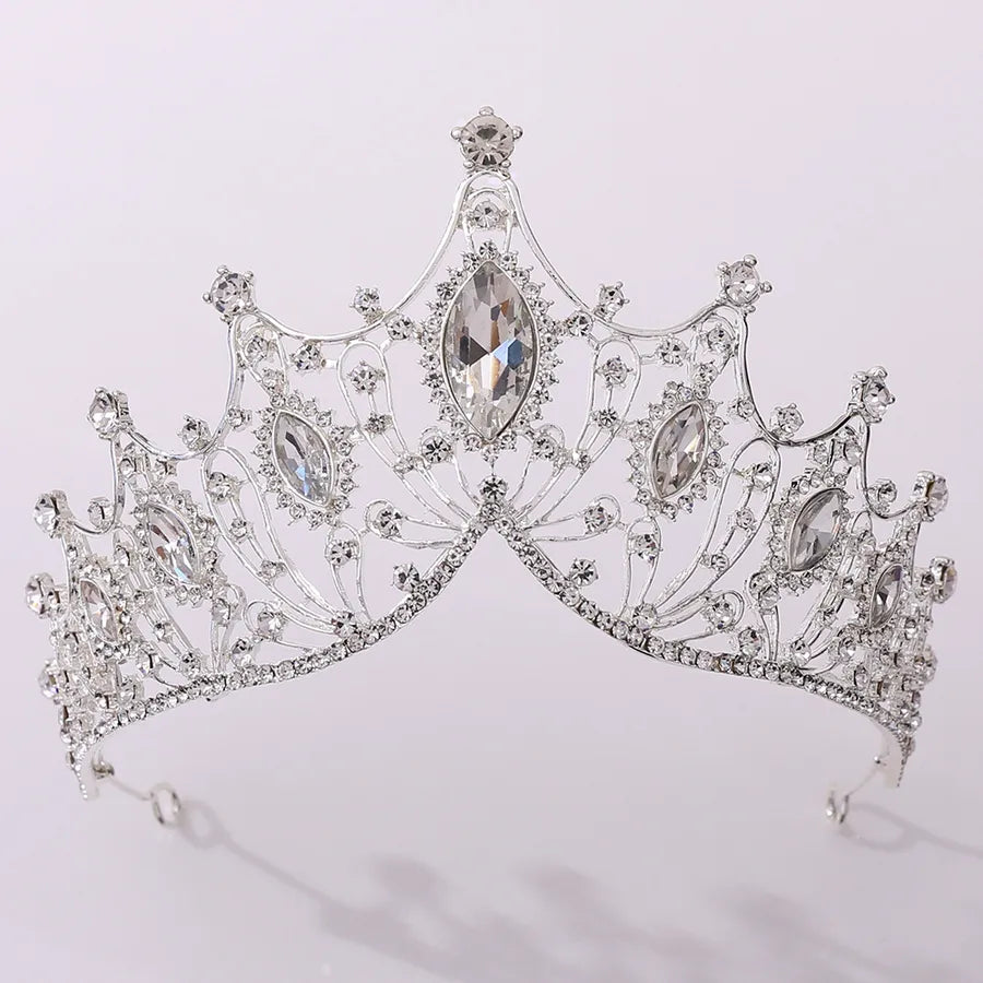 elegant crown artificial crystal alloy inlay rhinestones crown 1 piece