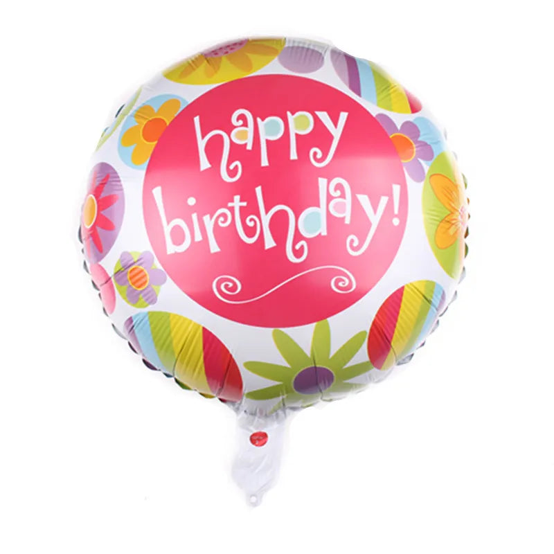 Birthday Cute Modern Style Letter Color Block Aluminum Film Birthday Balloons