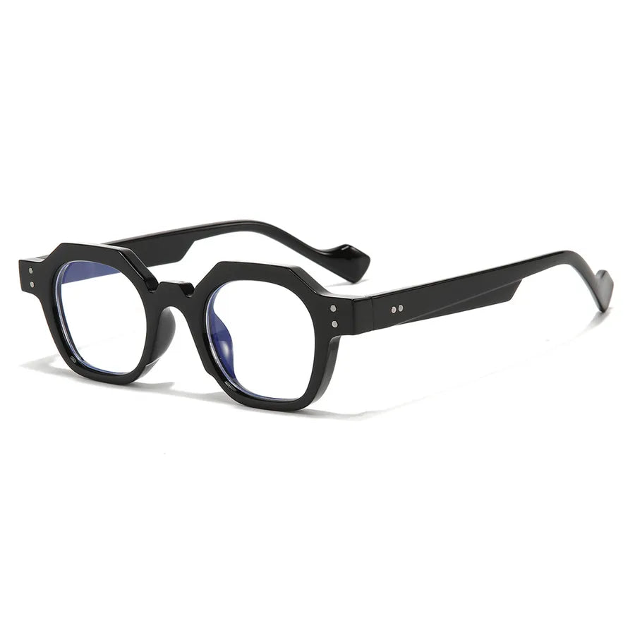 simple style streetwear solid color pc polygon  full frame men's sunglasses