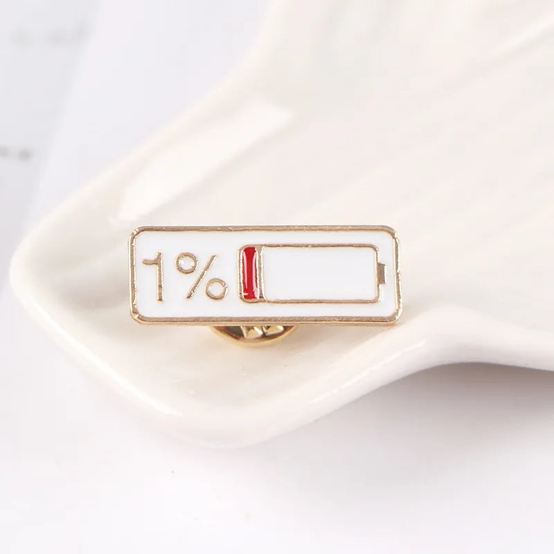 Simple Style Pin Power Alloy Plating Unisex Brooches