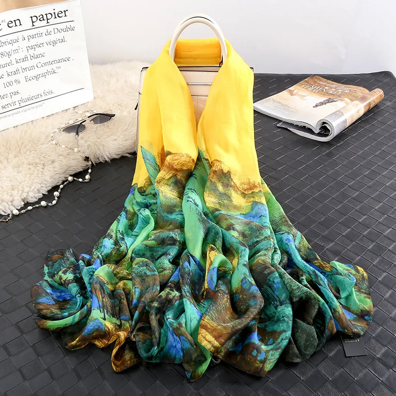 Women's Elegant Basic Color Block Polyester Scarf