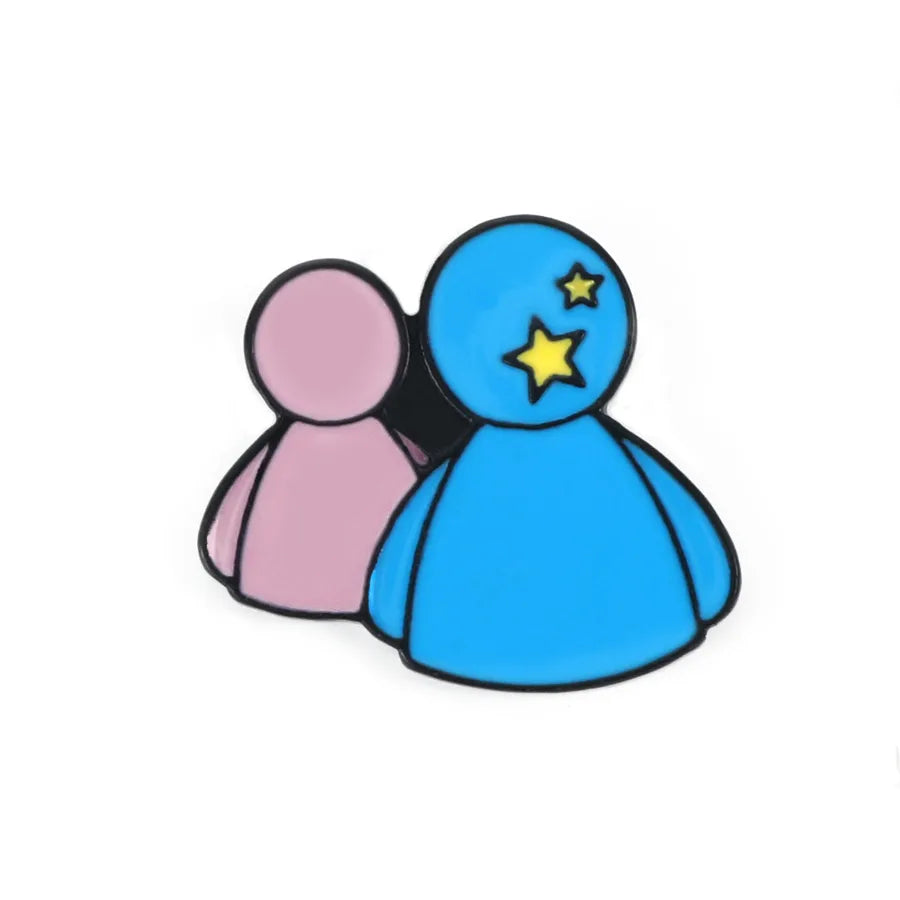 Cartoon Style Pin Geometric Alloy Plating Unisex Brooches