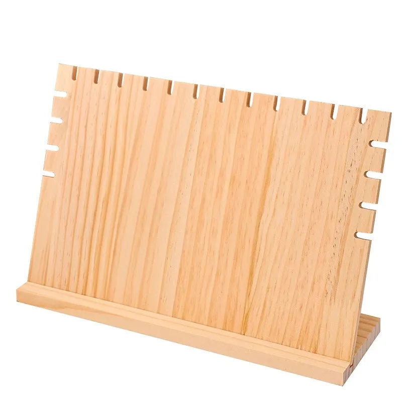 Premium Solid Wood Jewelry Display Stand Pendant Bracelet Vertical Detachable Accessory Board Gemstone Fashion Artistic Props