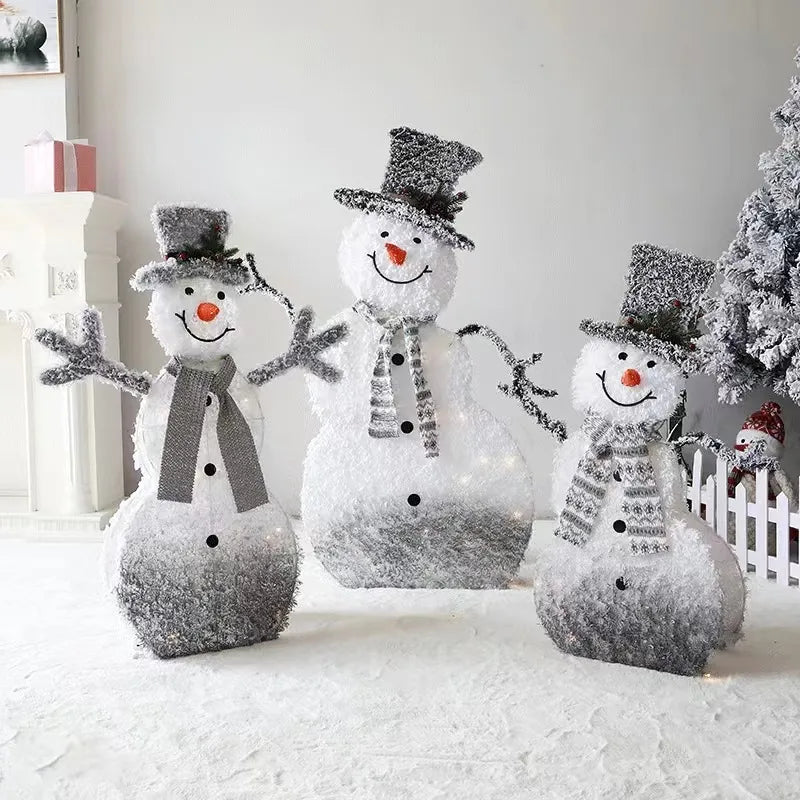Christmas Cute Snowman Iron Party Ornaments