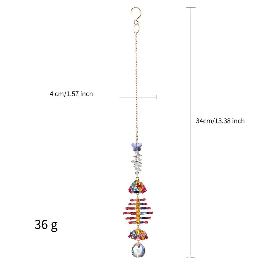 vintage style simple style cat artificial crystal wind chime