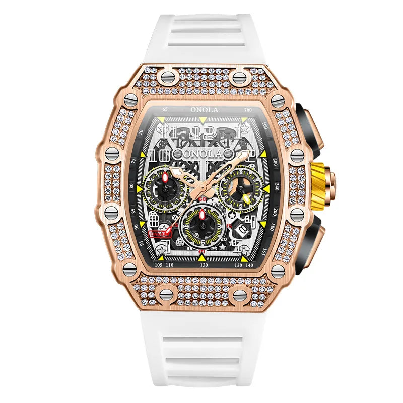 retro solid color buckle mechanical men's watches