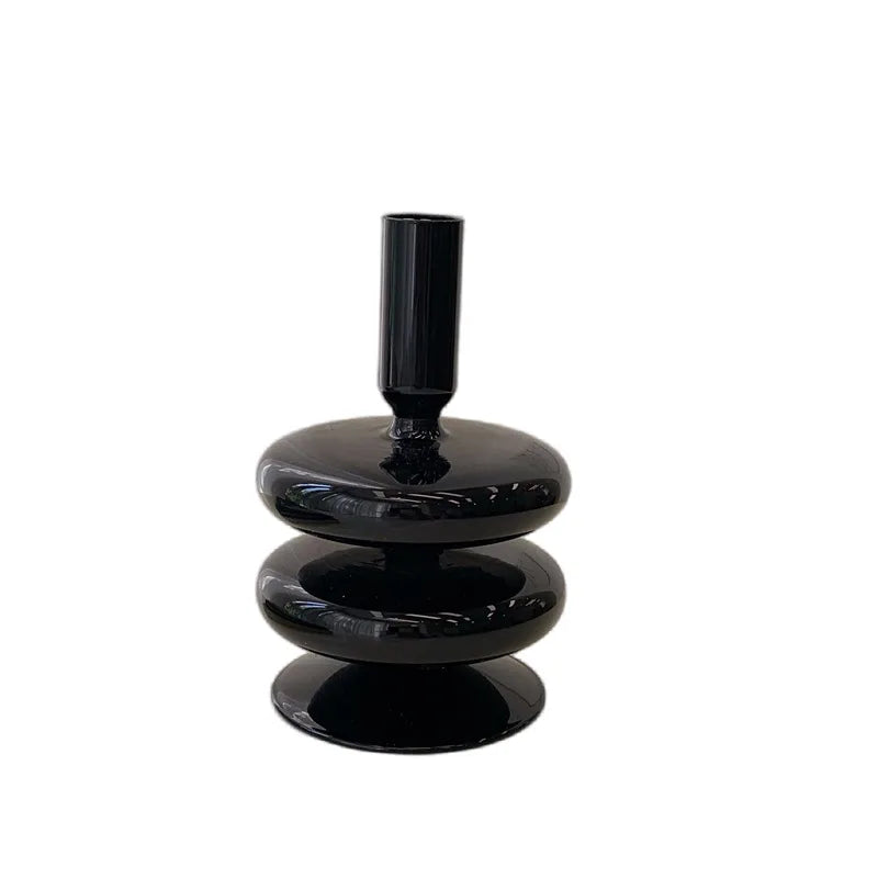 Artistic Geometric Glass candlestick Artificial Decorations