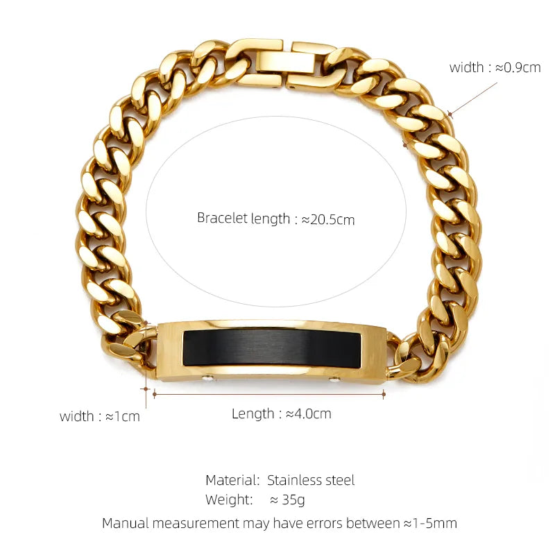 Casual Hip-Hop Punk Geometric 304 Stainless Steel 18K Gold Plated Unisex Bracelets