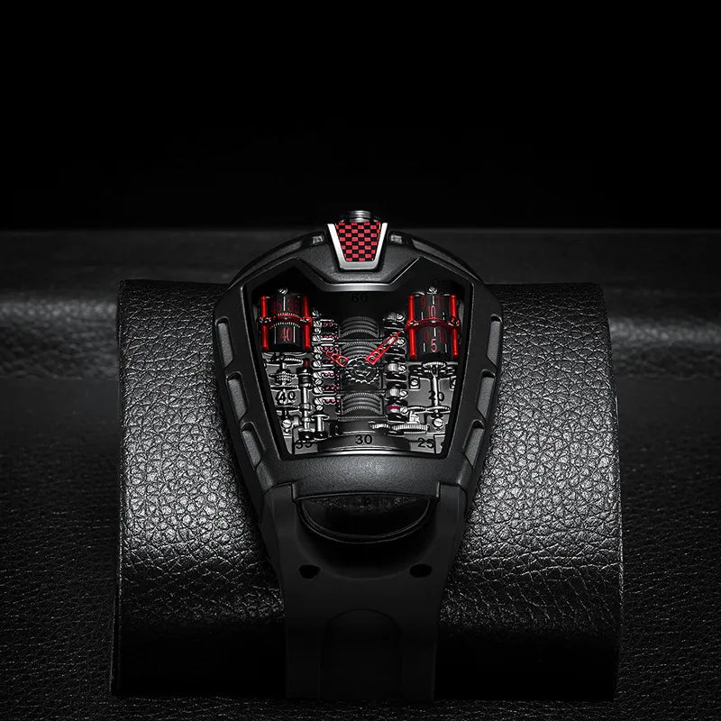 Sports Solid Color Single Folding Buckle Quartz Watch Men's Watches