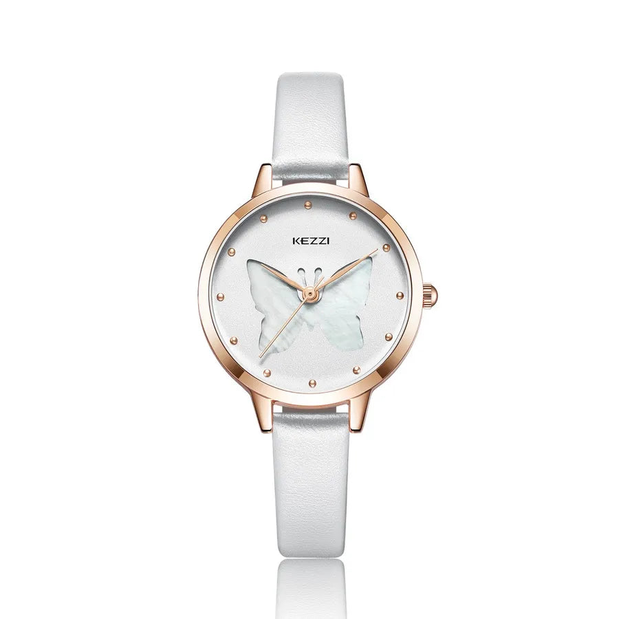 Casual Butterfly Buckle Quartz Watch Women's Watches