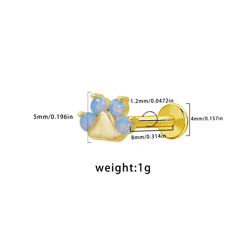 1 Piece Lip Rings Simple Style Cool Style Animal Snake Butterfly Arylic Resin Epoxy Plating Inlay Acrylic Rhinestones Zircon White Gold Plated Gold Plated Lip Rings
