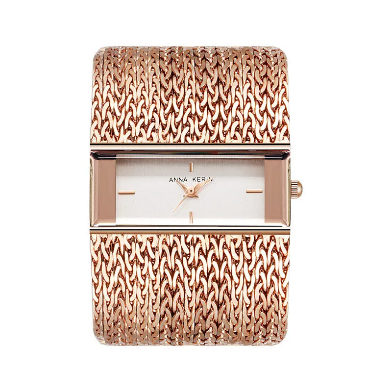 Retro Classic Style Solid Color Jewelry Buckle Quartz Watch