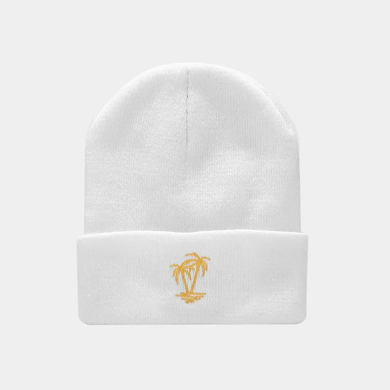 women's fashion letter rose embroidery crimping wool cap