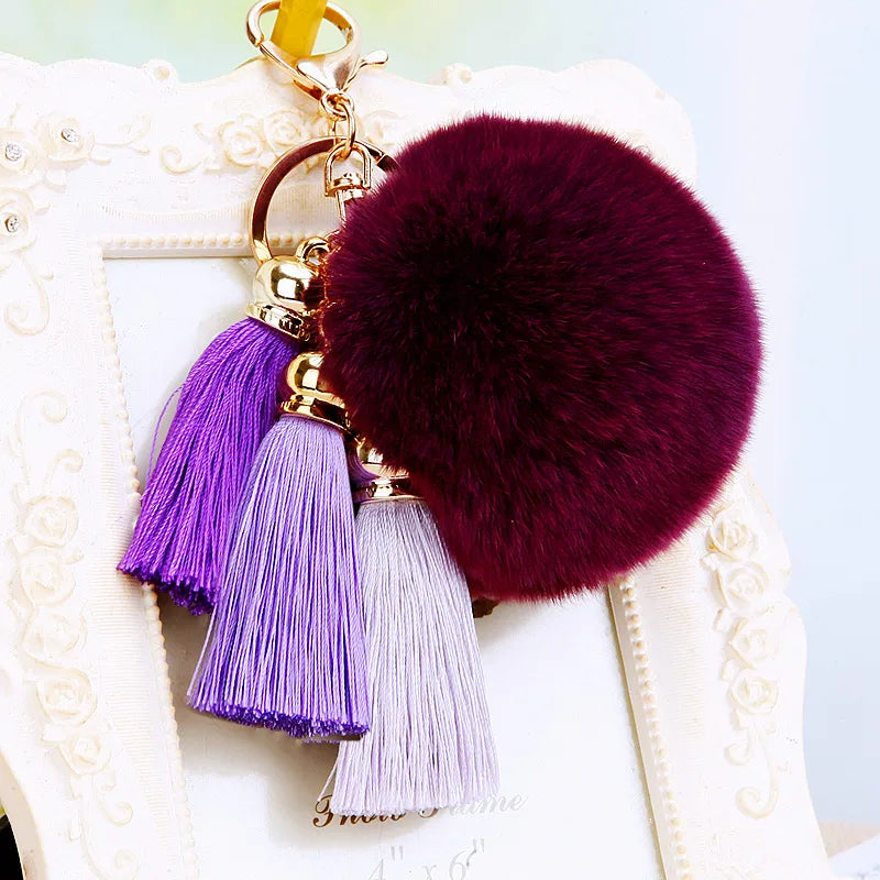 Simple Style Classic Style Solid Color Metal Women's Bag Pendant Keychain