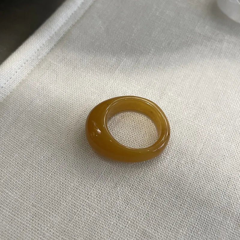 Retro Classic Style Geometric natural stone Open Rings Rings In Bulk