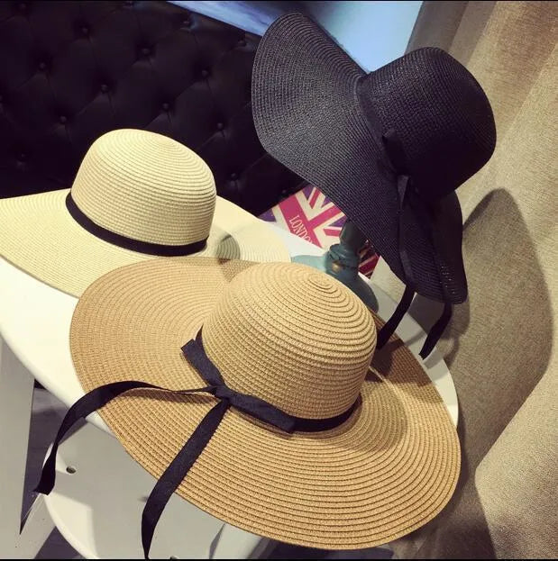 foldable beach holiday vacation with straw hat nhxo123272