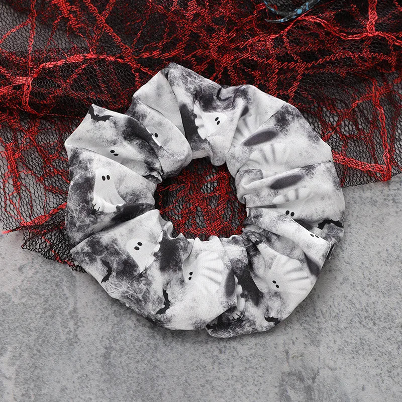 modern style skull cloth hair tie