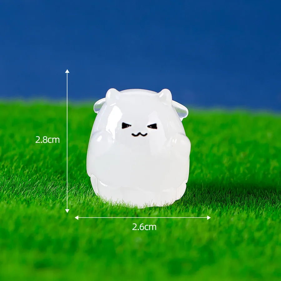 Glowing Resin Pumpkin Devil Halloween Decorations Micro Landscape Creative Cute Ghost Accessories Night Light Scenic Spot