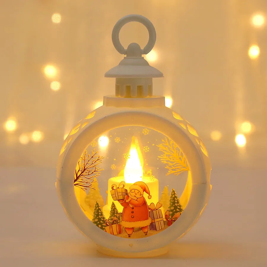 Portable Christmas Decoration Lantern Atmosphere Lighting Creative Desktop Props Gift for Quiet Night American Style