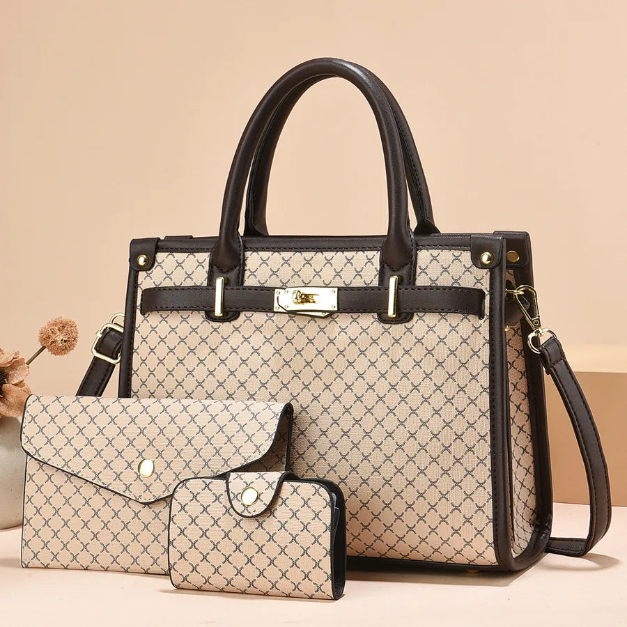 [Women's Bag Wholesale]  New Women's Bag Women's Large Capacity Handbag Middle-aged Mother Shoulder Crossbody Bag