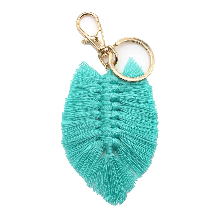 fashion leaves cotton unisex bag pendant keychain 1 piece