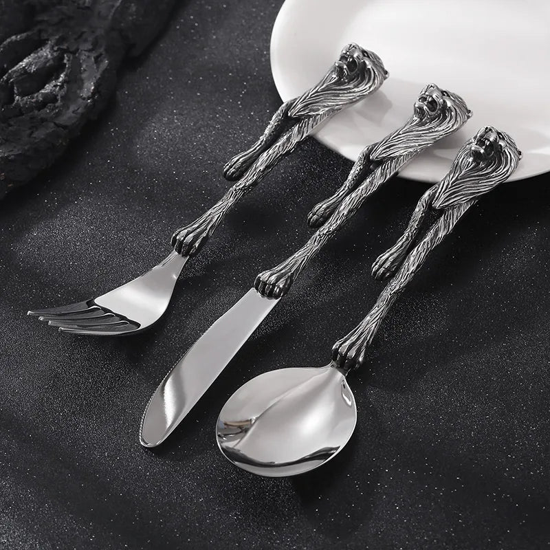 punk color matching stainless steel tableware