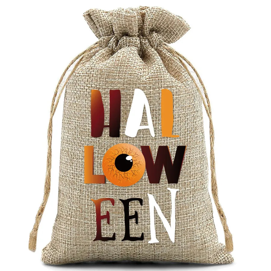 Halloween Linen Bag Easter Linen Bag Children Party Candy Storage Bag Festival Celebration Supplies Party Printing Material